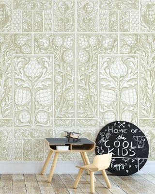Clear Thistle Wall Happy Wallpaper