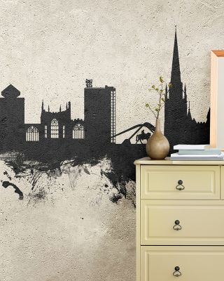 Coventry England Skyline Concrete Wallpaper