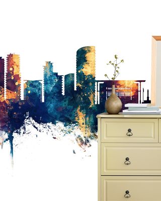 Darwin Australia Skyline Blue & Bronze Wallpaper