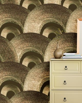 Deco Scales Gold Wallpaper