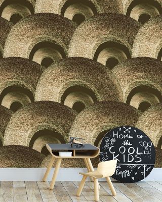 Deco Scales Gold Wallpaper