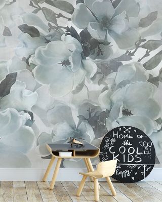 Dreaming of Magnolias Blue Wallpaper