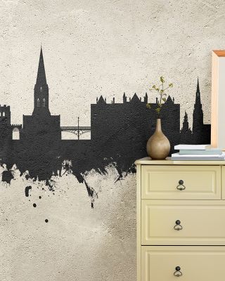 Exeter England Skyline Concrete Wallpaper