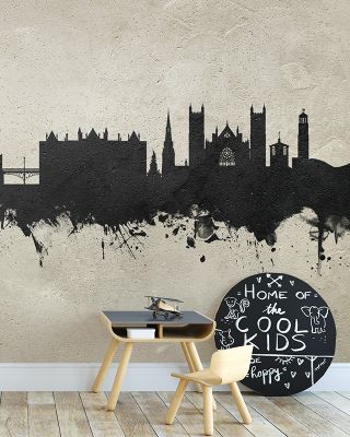 Exeter England Skyline Concrete Wallpaper