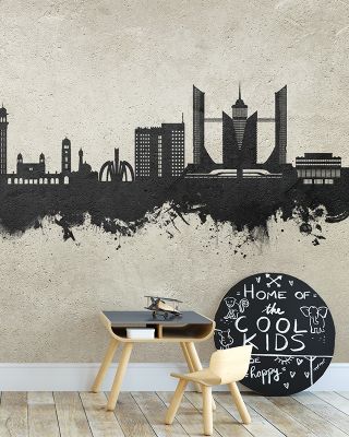 Faislabad Pakistan Skyline Concrete Wallpaper