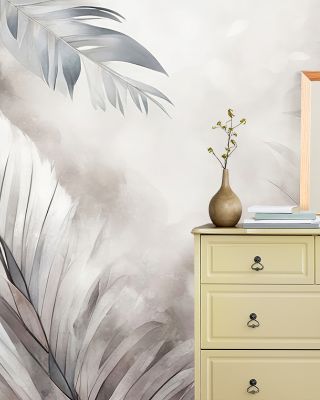 Feathers Magic Beige Wallpaper