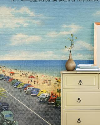 Florida Postcard I - Screenprint Wallpaper