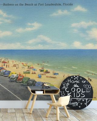 Florida Postcard I - Screenprint Wallpaper