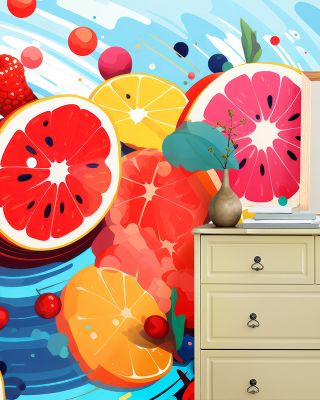 Fruits Approaching Wallpaper