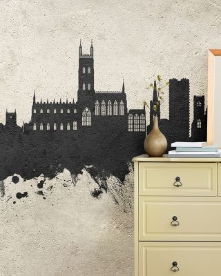 Gloucester England Skyline Concrete Wallpaper