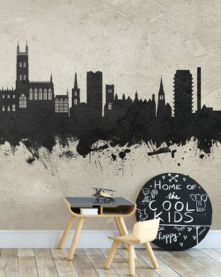 Gloucester England Skyline Concrete Wallpaper