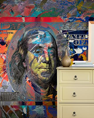 Grunge $100 Dollar Bill Wallpaper