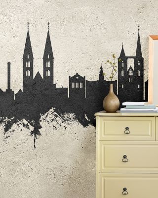 Halberstadt Germany Skyline Concrete Wallpaper