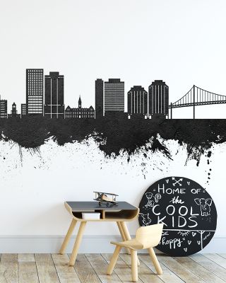 Halifax Canada Skyline Black & White Wallpaper
