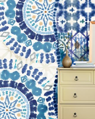 Indigo Splashes Wallpaper