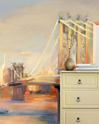 Manhattan Golden Reflection Wallpaper