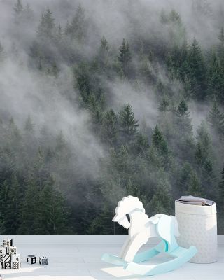 Misty Hill Side Wallpaper