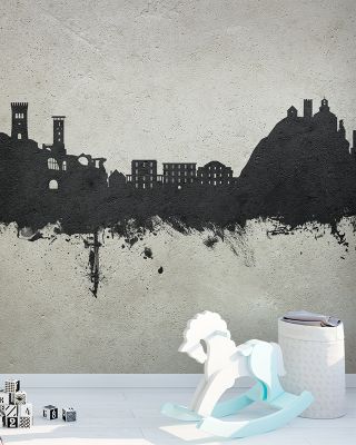 Monterosso al Mare Italy Skyline Concrete Wallpaper