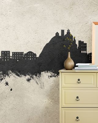 Monterosso al Mare Italy Skyline Concrete Wallpaper