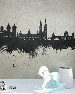 Nuremberg Germany Skyline Concrete Wallpaper