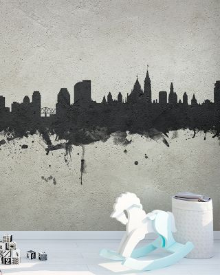 Ottowa Canada Skyline Concrete Wallpaper