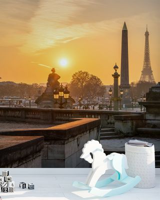 Place de la Concorde at Sunset Wallpaper