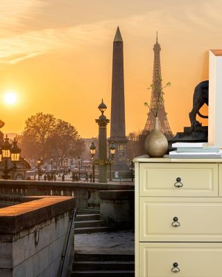 Place de la Concorde at Sunset Wallpaper