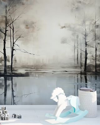 Scenic Evening Lake Wallpaper