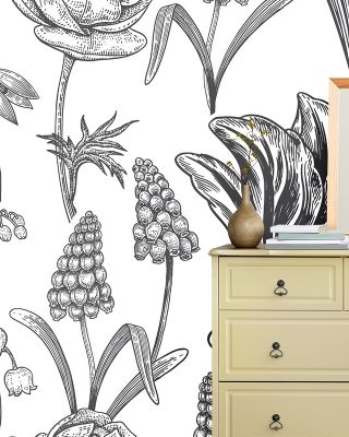 Spring Flower Sketching Wallpaper