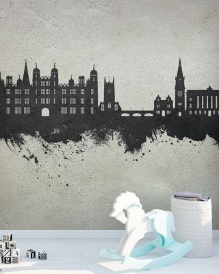 Stamford England Skyline Concrete Wallpaper Mural