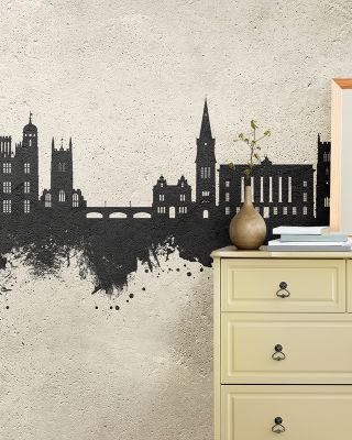 Stamford England Skyline Concrete Wallpaper Mural