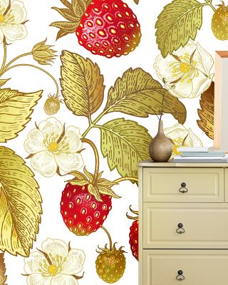 Strawberry Field Wallpaper Mural