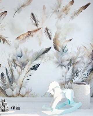 Tender Love Blue Yellow Wallpaper