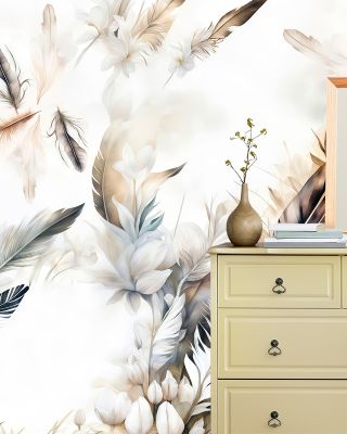 Tender Love Blue Yellow Wallpaper