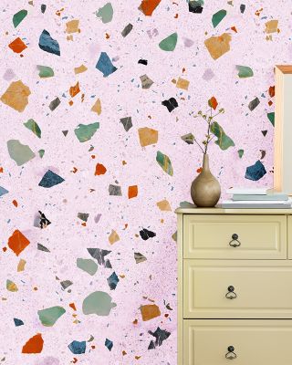 Terrazzo Multi Small, Pink Wallpaper