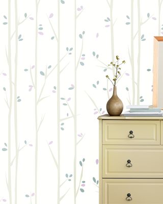 Thin Spring Trees Wallpaper