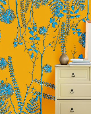 Tiny Garden Saffron Wallpaper