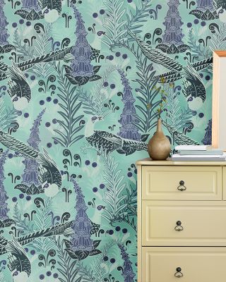 Underwater Peacocks Wallpaper Mural