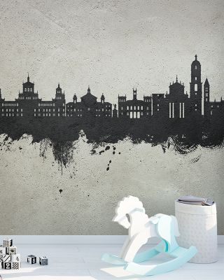 Valladolid Spain Skyline Concrete Wallpaper