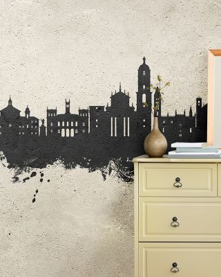 Valladolid Spain Skyline Concrete Wallpaper
