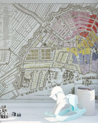 Vintage Amsterdam Map (1795) Wallpaper