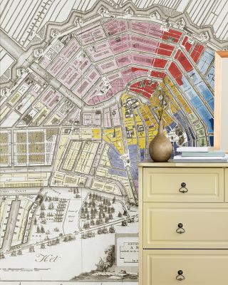 Vintage Amsterdam Map (1795) Wallpaper