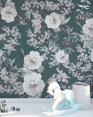 Vintage Flowers Garden Wallpaper