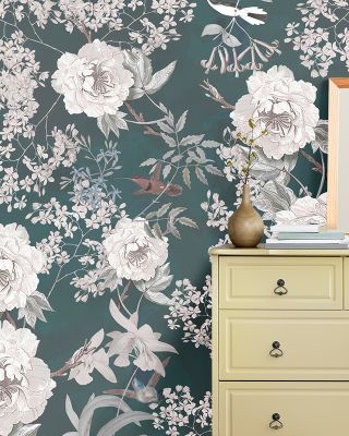 Vintage Flowers Garden Wallpaper
