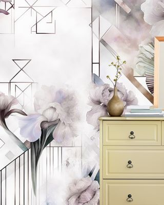 Watercolor Geometry Shine Wallpaper
