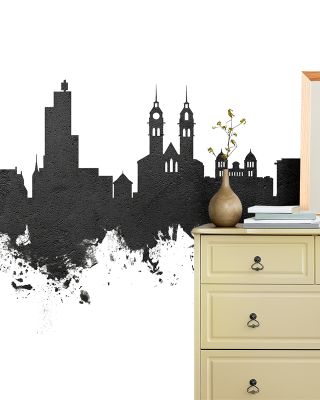 Wintherthur Switzerland Skyline Black & White Wallpaper