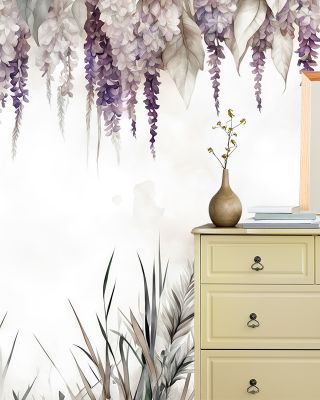Wonderful Wisteria Soft Wallpaper