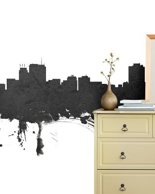 Anchorage Alaska Skyline Black & White Wallpaper