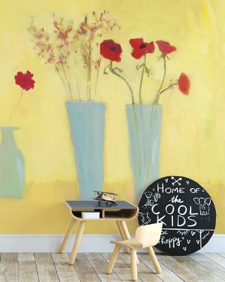 Anemones and Gerbera Bright Wallpaper