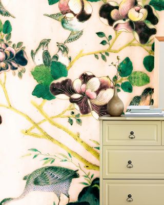 Antique Birds and Foliage Wallpaper